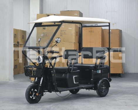 Триместна 2+1 карго електрическа триколка с покрив TS-302 MAXI 2000W 60V 36AH